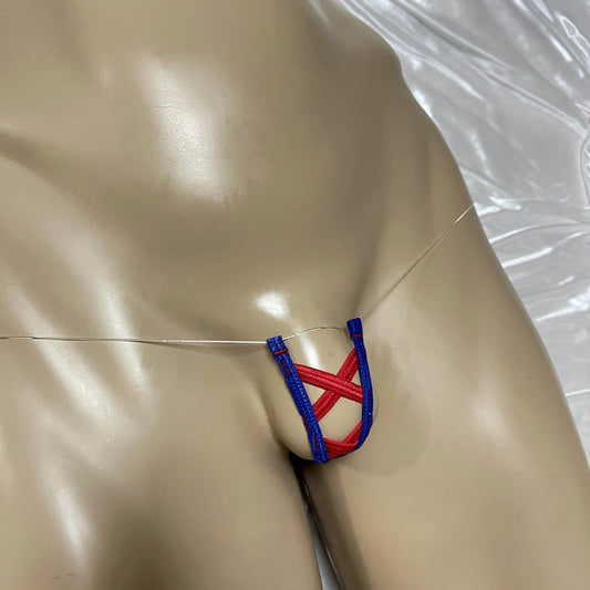 Cross Up Men Sexy Penis Thong Micro G String Gay Underwear Bandage Panties Invisible Waist Tback