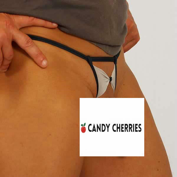 Men's Sexy G-string Thongs Underwear with Bow Open Crotch Funny Pattern Valentines Lingerie Thong Underwear Mankini Jock Straps Thongs Jockstraps