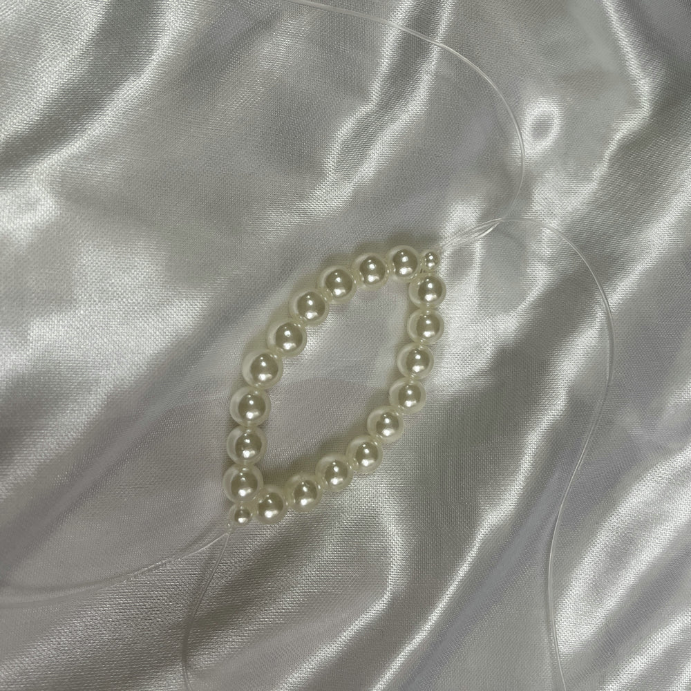 Minimalist Pearl Stimulating G-string for Women Low Waist Thong Panties Hidden Adjustable Thin Straps