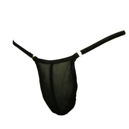 Men's See-Through Sheer Mesh Jockstrap Nude Feeling G-String Ultra-Elastic Transparent Men's Thong, Contour-Hugging Seamless Gay Micro Sexy Panties