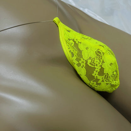 Invisible Waistband Stretchy Men Thong Sheer Lace Low Rise No Trace Men Lace Gstring