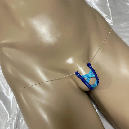 Cross Up Men Sexy Penis Thong Micro G String Gay Underwear Bandage Panties Invisible Waist Tback
