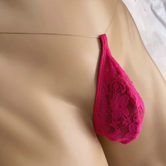 Invisible Waistband Stretchy Men Thong Sheer Lace Low Rise No Trace Men Lace Gstring