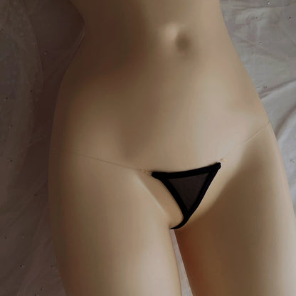 Ultra Tiny Mesh Thong Invisible Waistband Hollow Out See Through Lingerie Triangle Women G string  Sexy Panties