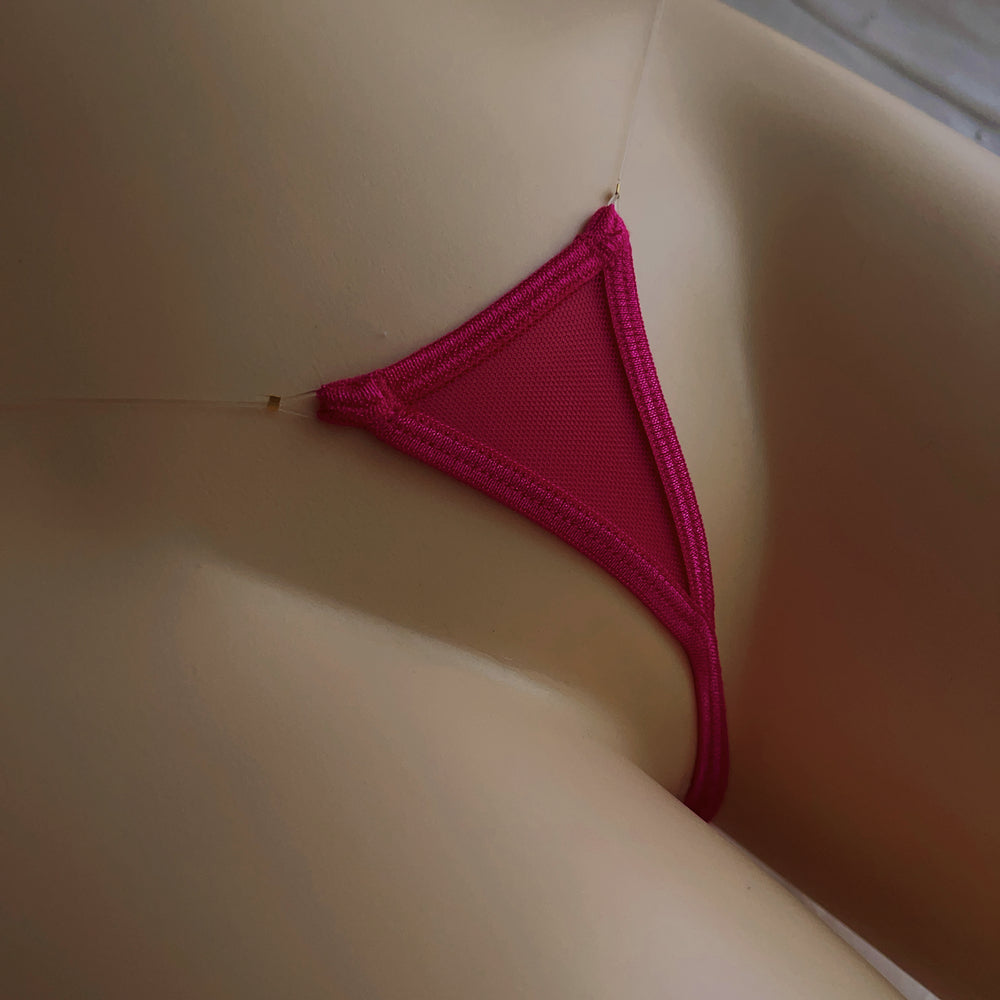 Ultra Tiny Mesh Thong Invisible Waistband Hollow Out See Through Lingerie Triangle Women G string  Sexy Panties