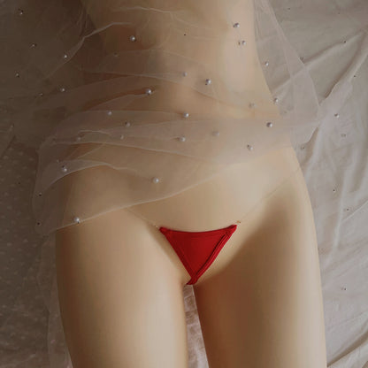 Ultra Tiny Mesh Thong Invisible Waistband Hollow Out See Through Lingerie Triangle Women G string  Sexy Panties