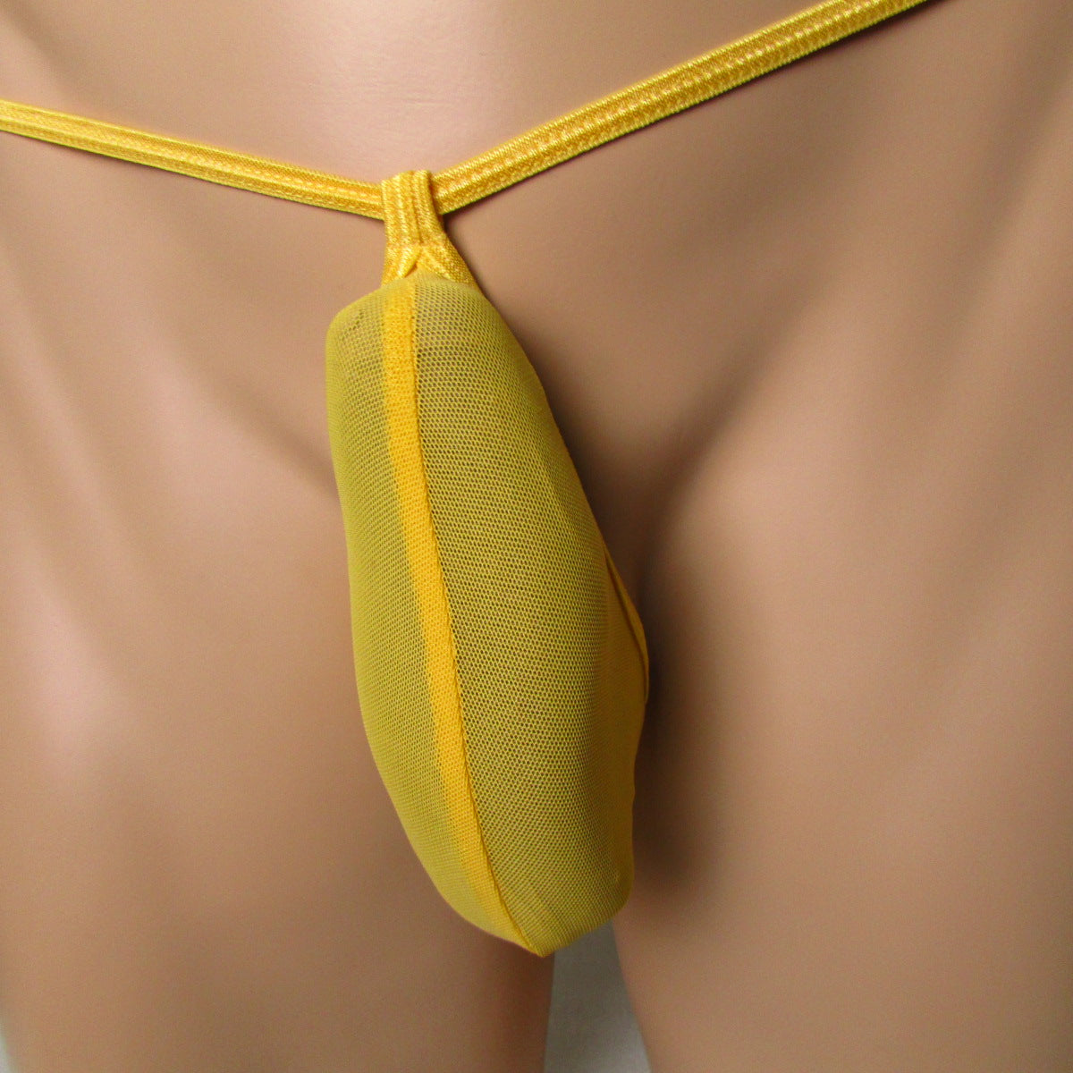 Ultra Soft Mesh Sheer Low Rise Thong for Men Breathable Stretch Lightweight Underwear Stand Up Pouch Gstring
