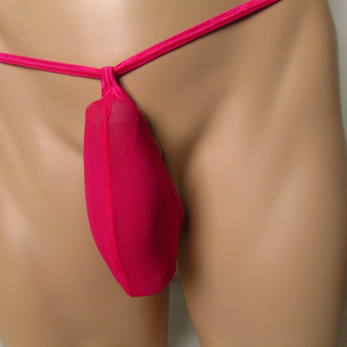 Ultra Soft Mesh Sheer Low Rise Thong for Men Breathable Stretch Lightweight Underwear Stand Up Pouch Gstring