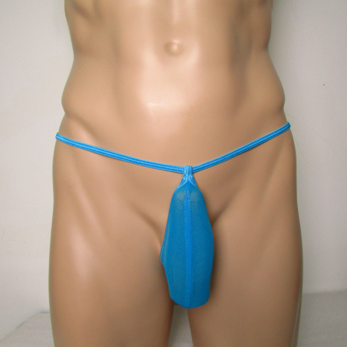 Ultra Soft Mesh Sheer Low Rise Thong for Men Breathable Stretch Lightweight Underwear Stand Up Pouch Gstring